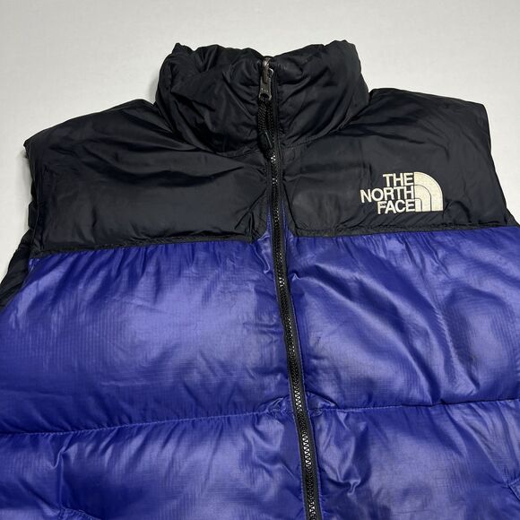 The North Face Nuptse Vest Blue and Black Men's Size L 700 Fill Power Goose Down - Picture 5 of 11